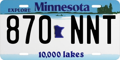 MN license plate 870NNT