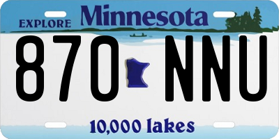 MN license plate 870NNU