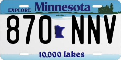 MN license plate 870NNV