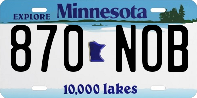 MN license plate 870NOB
