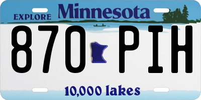 MN license plate 870PIH