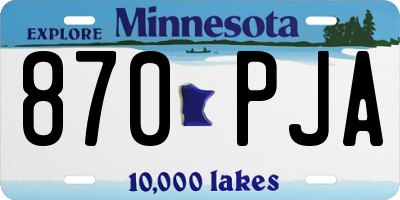 MN license plate 870PJA