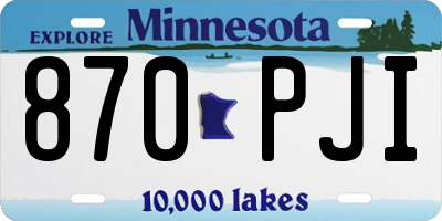 MN license plate 870PJI