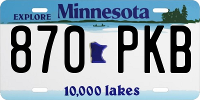 MN license plate 870PKB