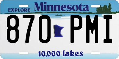 MN license plate 870PMI