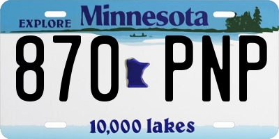 MN license plate 870PNP