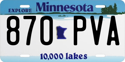 MN license plate 870PVA