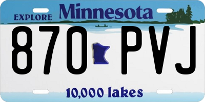 MN license plate 870PVJ