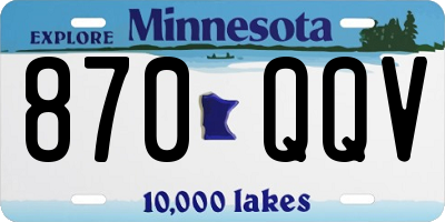 MN license plate 870QQV