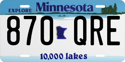 MN license plate 870QRE