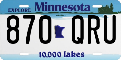 MN license plate 870QRU