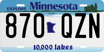 MN license plate 870QZN