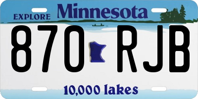 MN license plate 870RJB