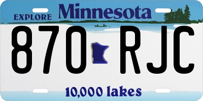 MN license plate 870RJC