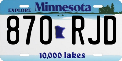 MN license plate 870RJD