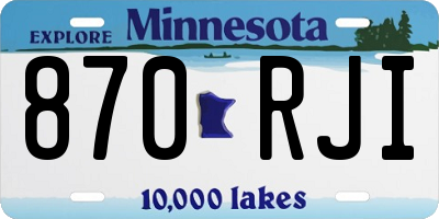 MN license plate 870RJI