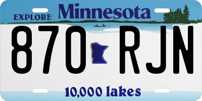 MN license plate 870RJN