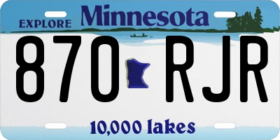 MN license plate 870RJR