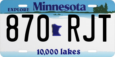MN license plate 870RJT