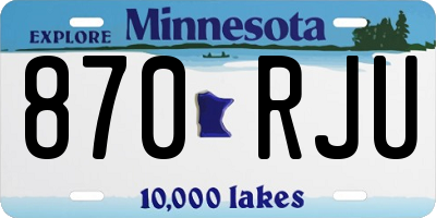MN license plate 870RJU
