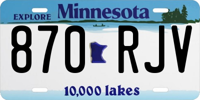 MN license plate 870RJV