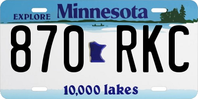 MN license plate 870RKC