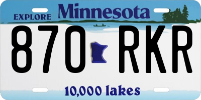 MN license plate 870RKR