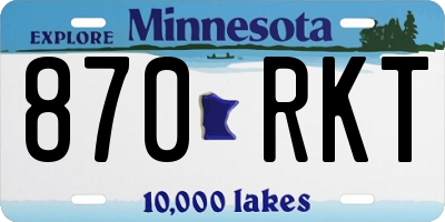 MN license plate 870RKT