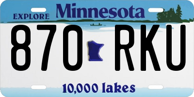 MN license plate 870RKU
