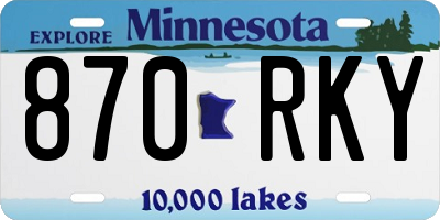 MN license plate 870RKY