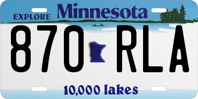 MN license plate 870RLA