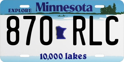 MN license plate 870RLC