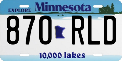 MN license plate 870RLD