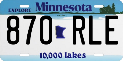 MN license plate 870RLE