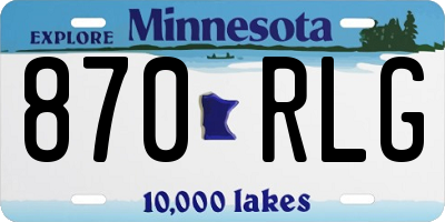 MN license plate 870RLG