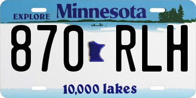 MN license plate 870RLH