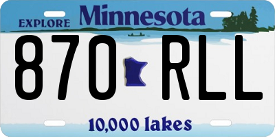 MN license plate 870RLL
