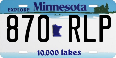 MN license plate 870RLP