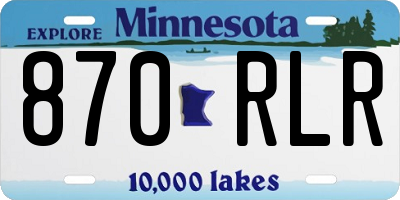MN license plate 870RLR
