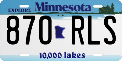 MN license plate 870RLS