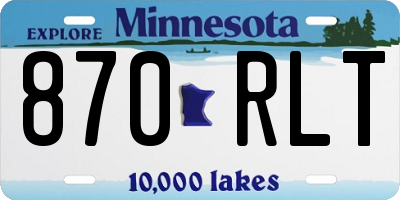 MN license plate 870RLT