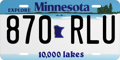 MN license plate 870RLU