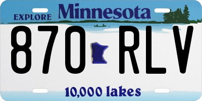 MN license plate 870RLV