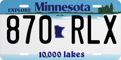 MN license plate 870RLX