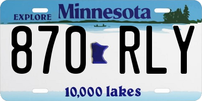 MN license plate 870RLY