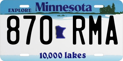 MN license plate 870RMA