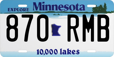 MN license plate 870RMB