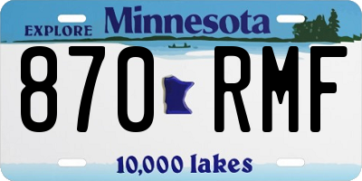 MN license plate 870RMF