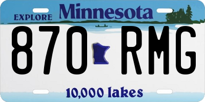 MN license plate 870RMG