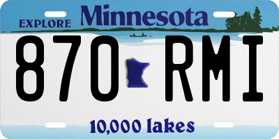 MN license plate 870RMI